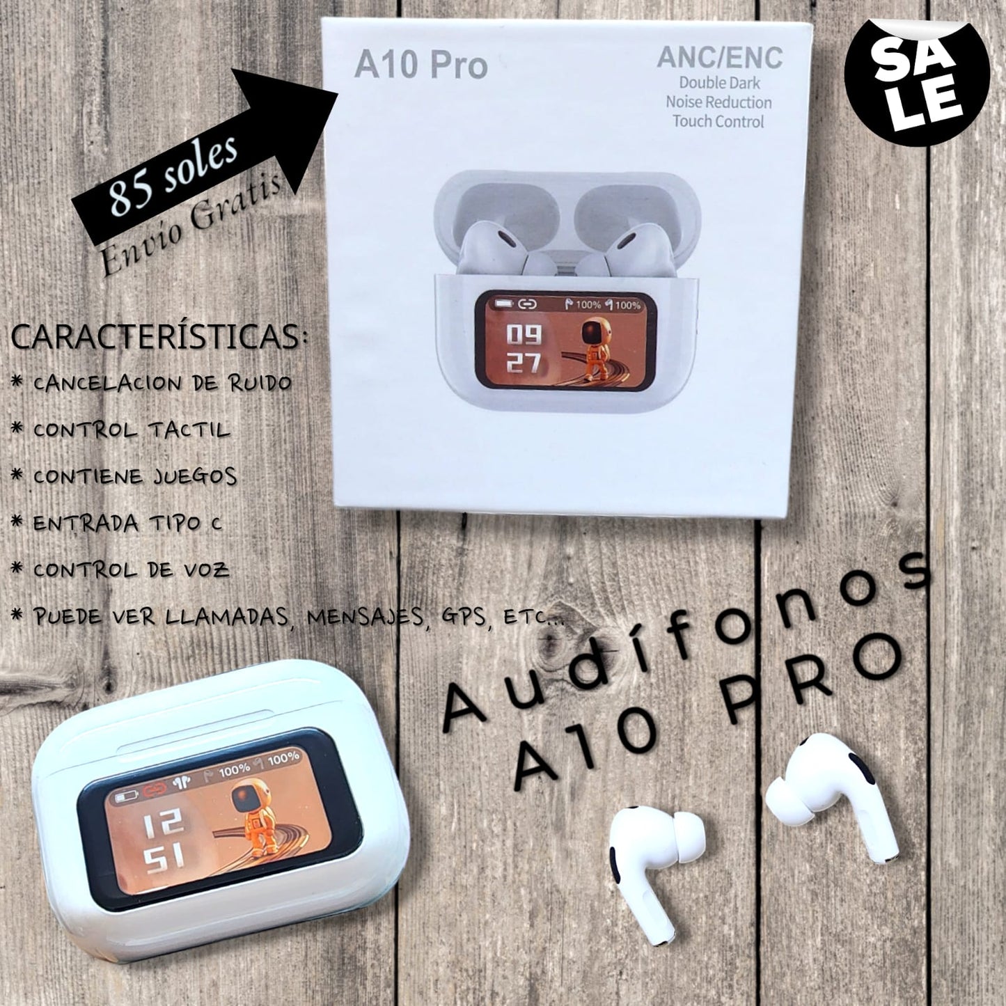 Audífonos A10 PRO